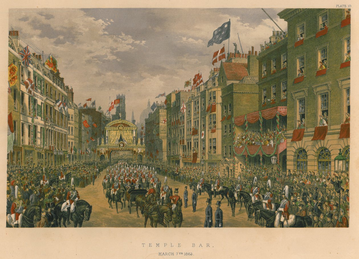 Temple Bar, 1863. március 7., 1863 alkotó: Robert Charles Dudley