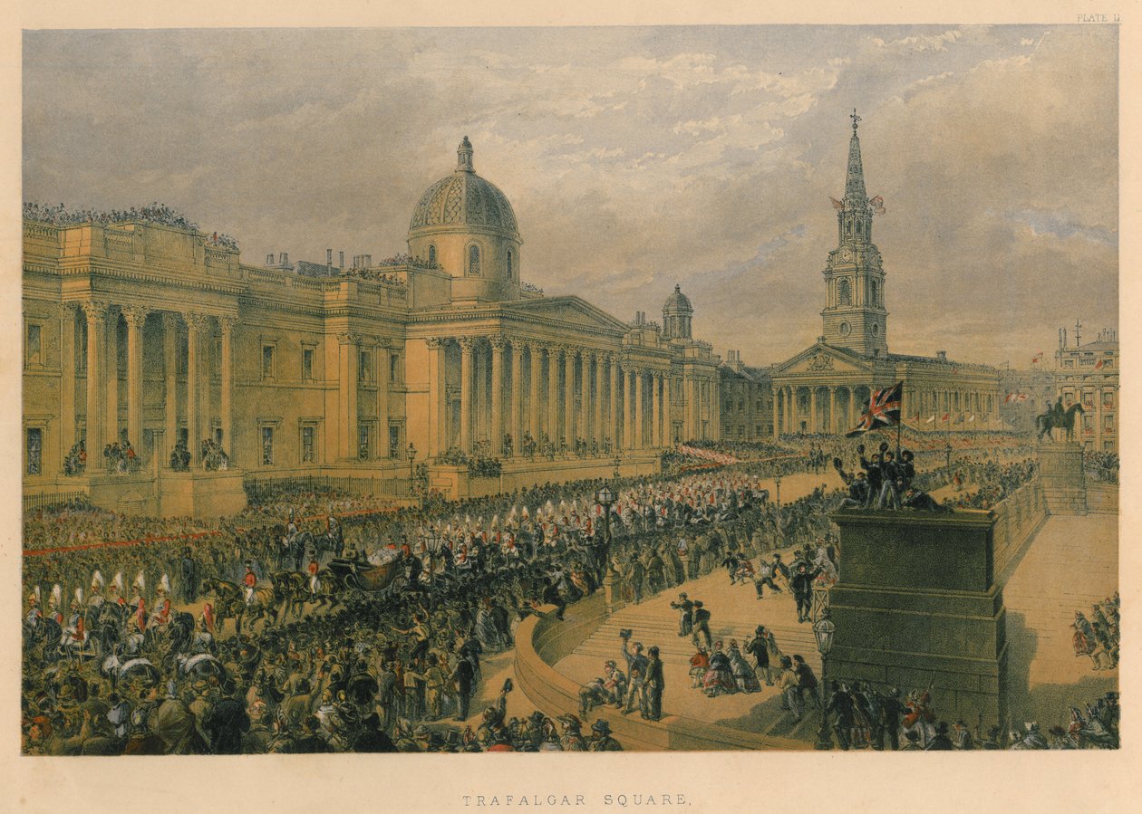 Trafalgar Square, 1863 alkotó: Robert Charles Dudley