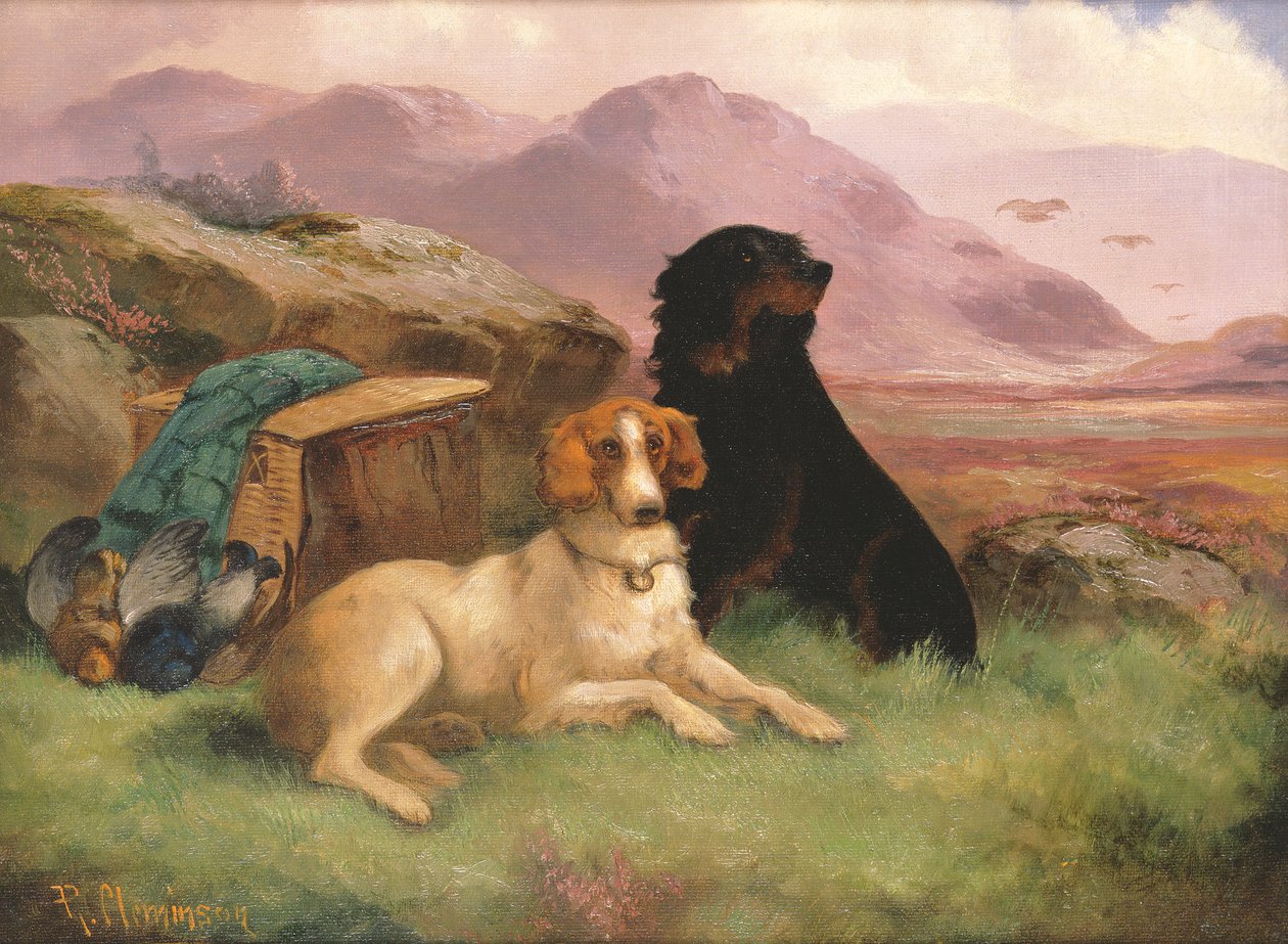 Gundogs (egy pár) alkotó: Robert Cleminson