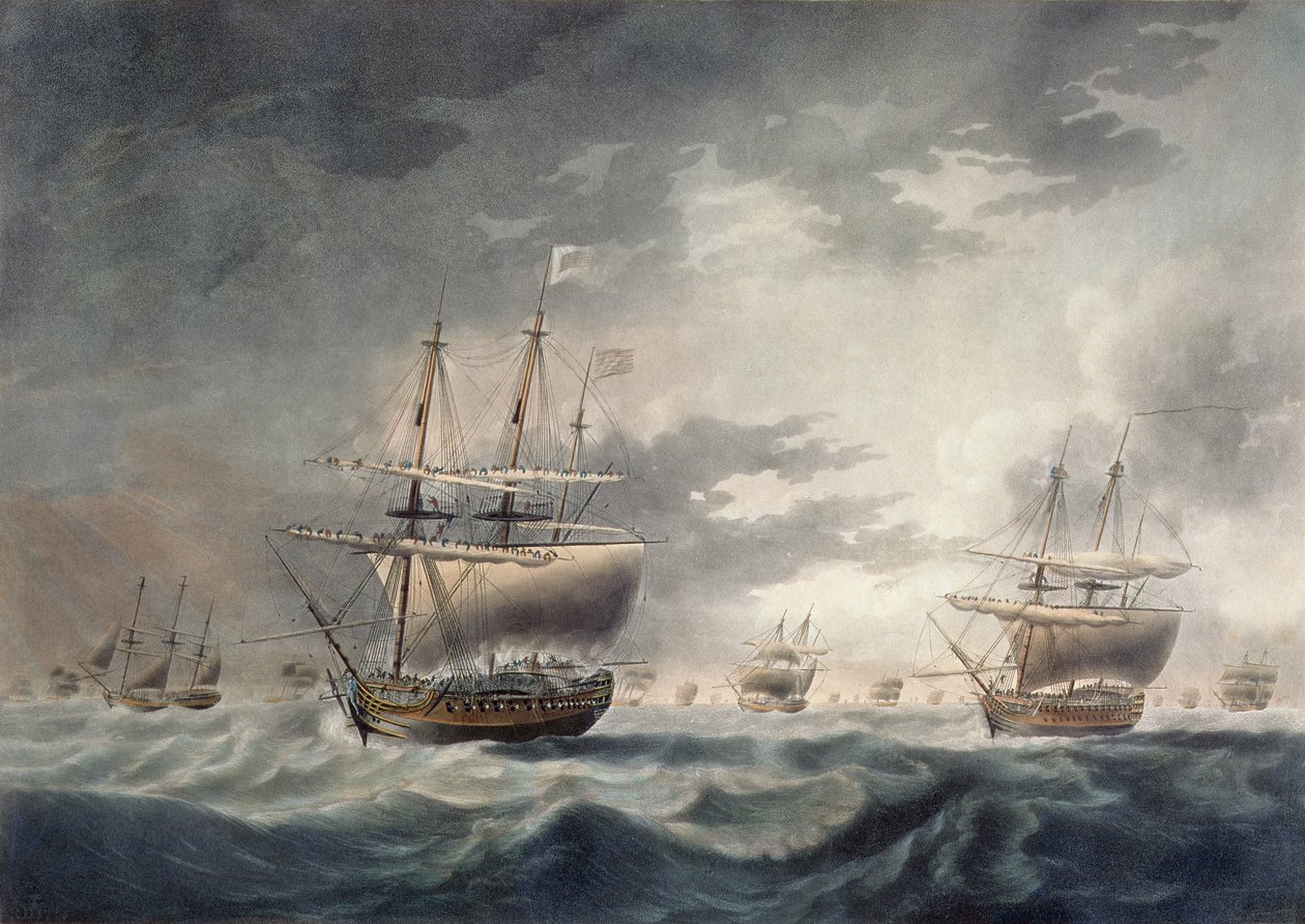 A Storm Coming on, Francis Jukes (1747-1812) metszete, megjelent 1795-ben (aquatinta) alkotó: Robert Dodd