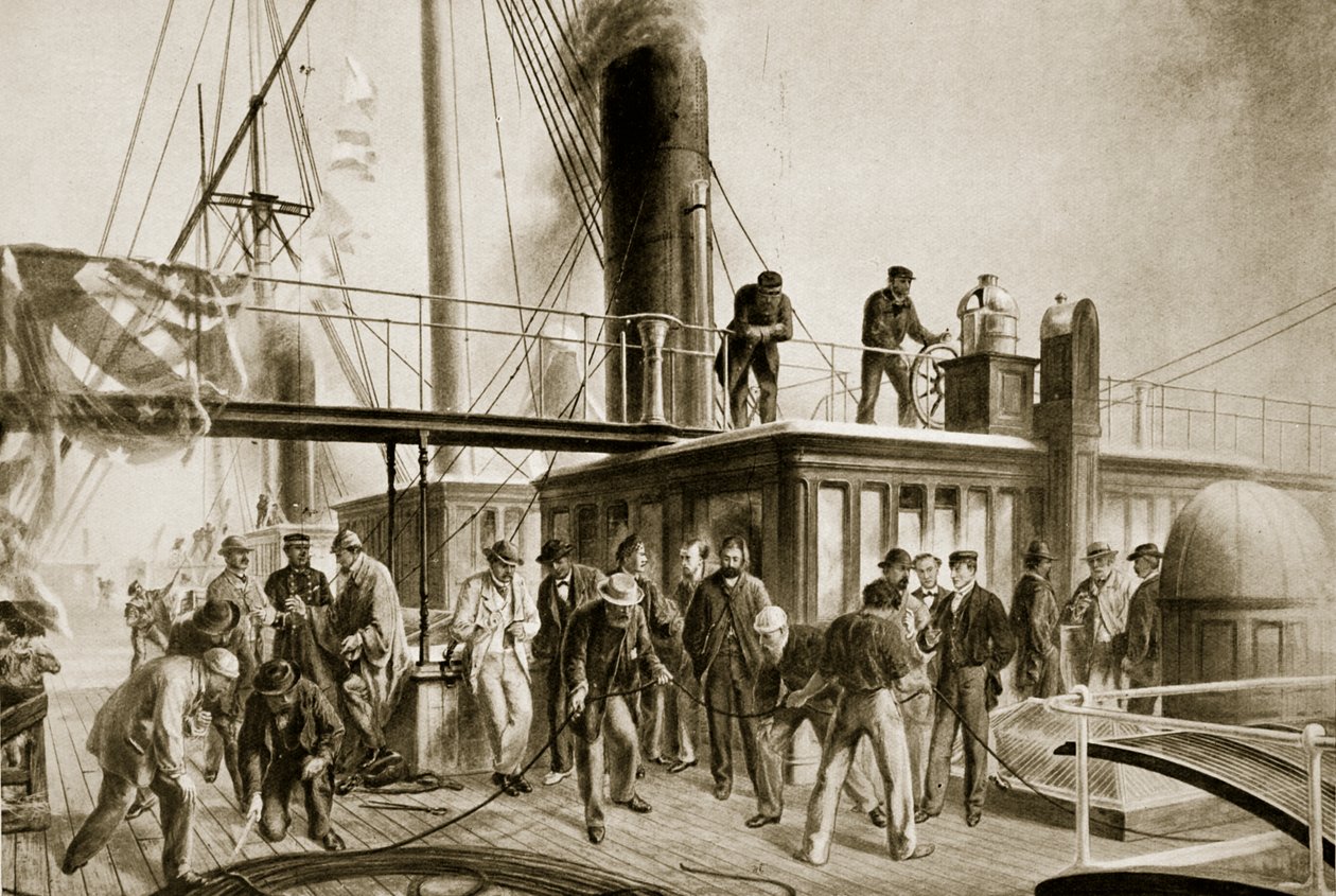 A „Nagy Kelet” visszaszerzi az elveszett Atlanti-kábelt, 1866 alkotó: Robert Dudley