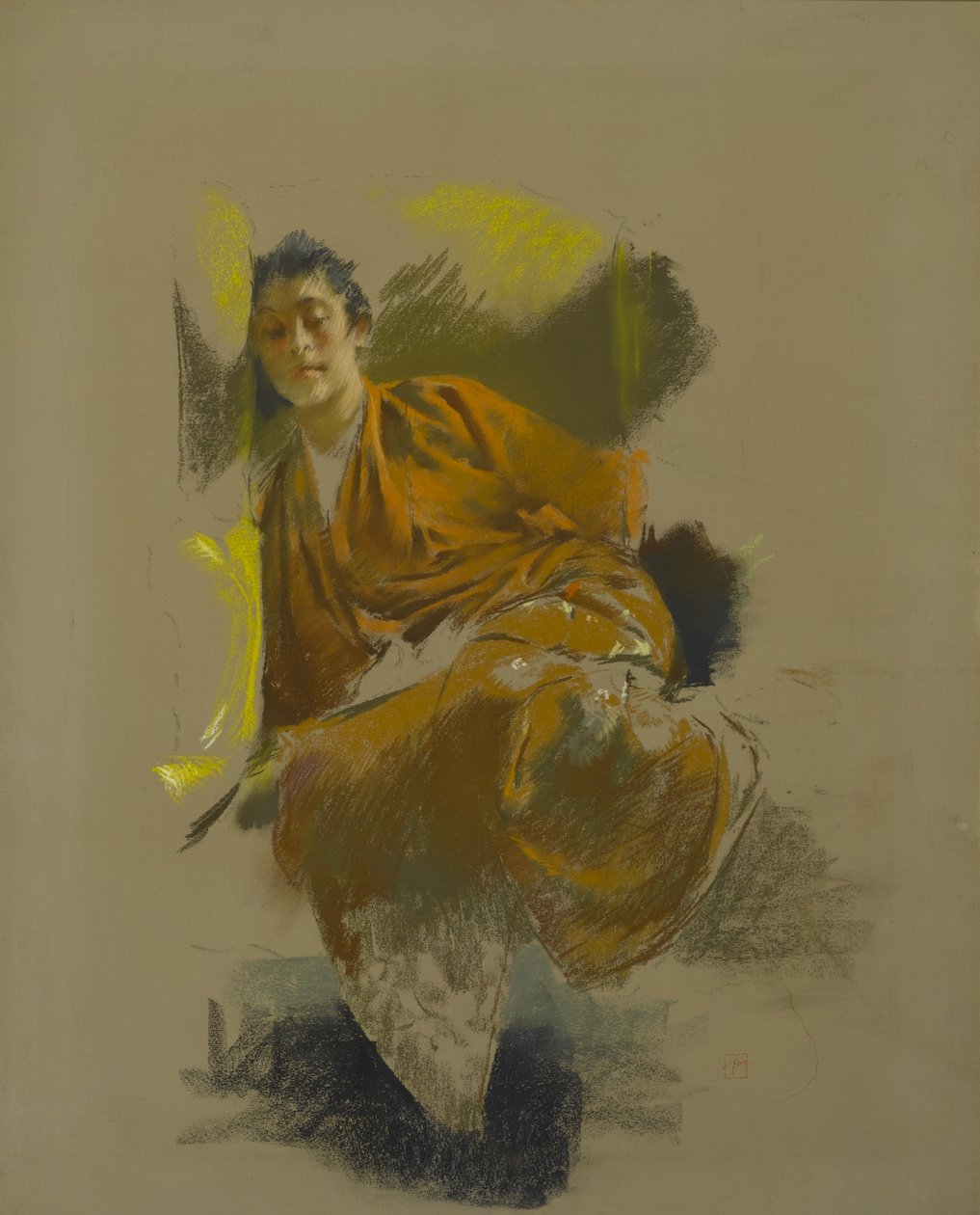 Tanulmány a japán viseletről, 1890-92 körül alkotó: Robert Frederick Blum