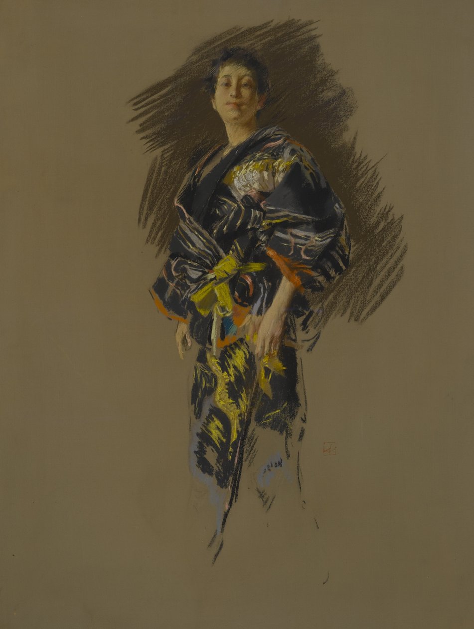 Nő japán kosztümben, 1882 körül alkotó: Robert Frederick Blum