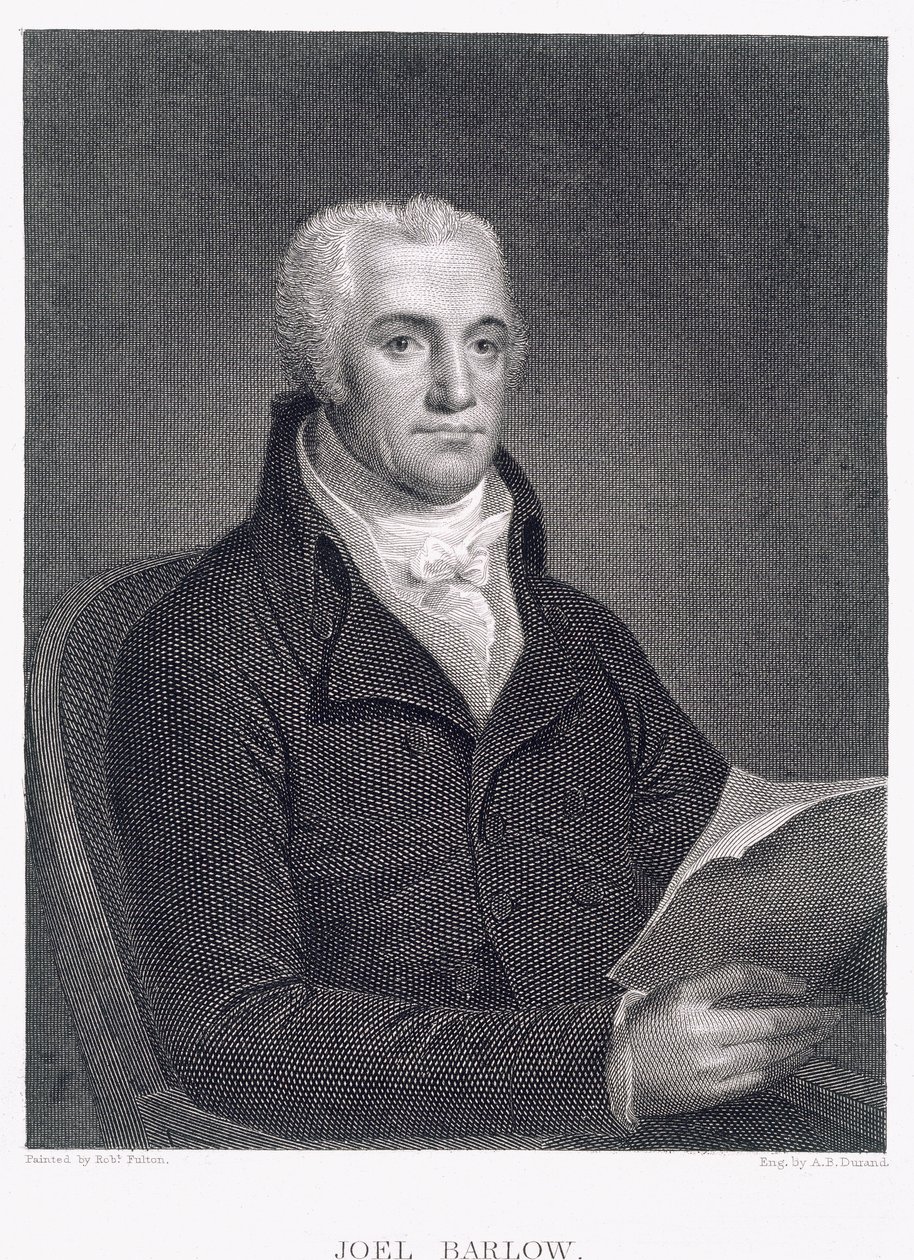 Joel Barlow (1754-1812), metszett Asher Brown Durand (1796-1886) alkotó: Robert Fulton