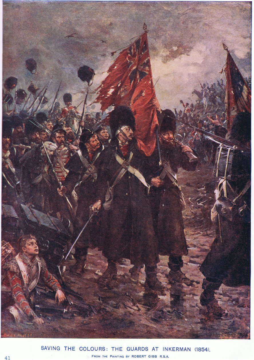 A színek mentése: Gárdisták az Inkermannél, i.sz. 1854 alkotó: Robert Gibb