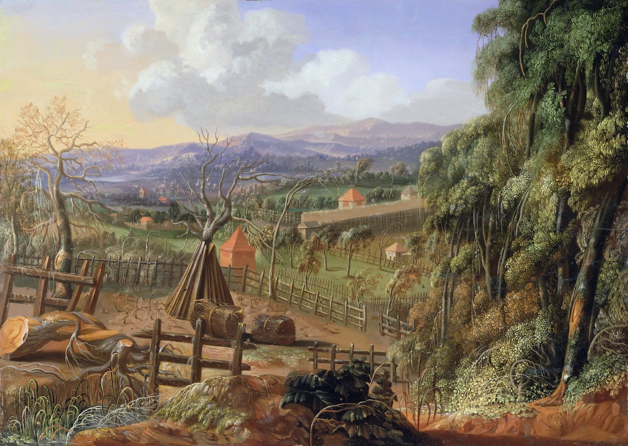 Őszi táj Angliában közelgő viharral, 1735 körül alkotó: Robert Griffier