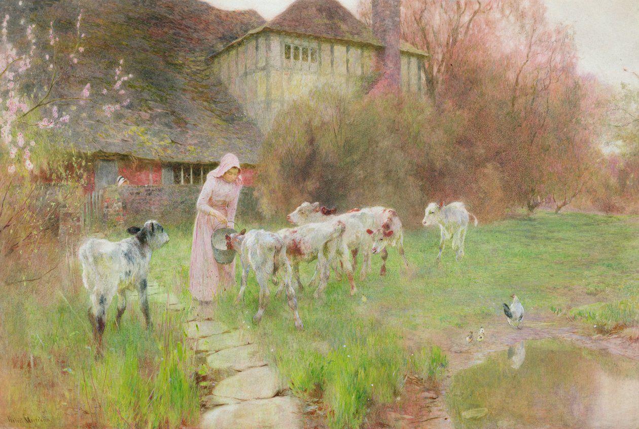 A borjak etetése alkotó: Robert Gustav Meyerheim
