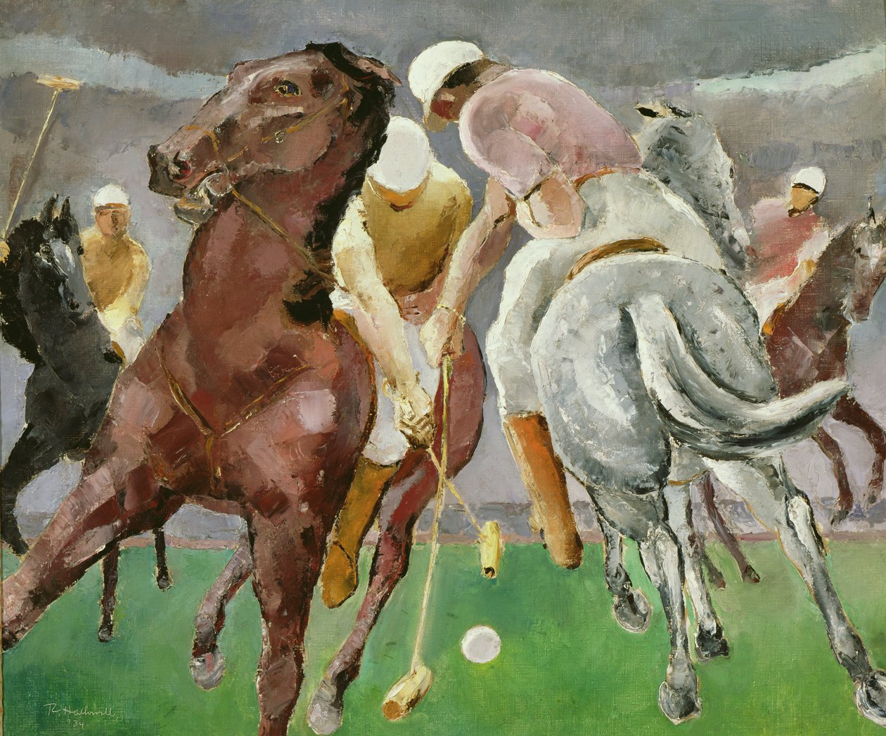 Pólójátékosok, 1934 alkotó: Robert Hallowell