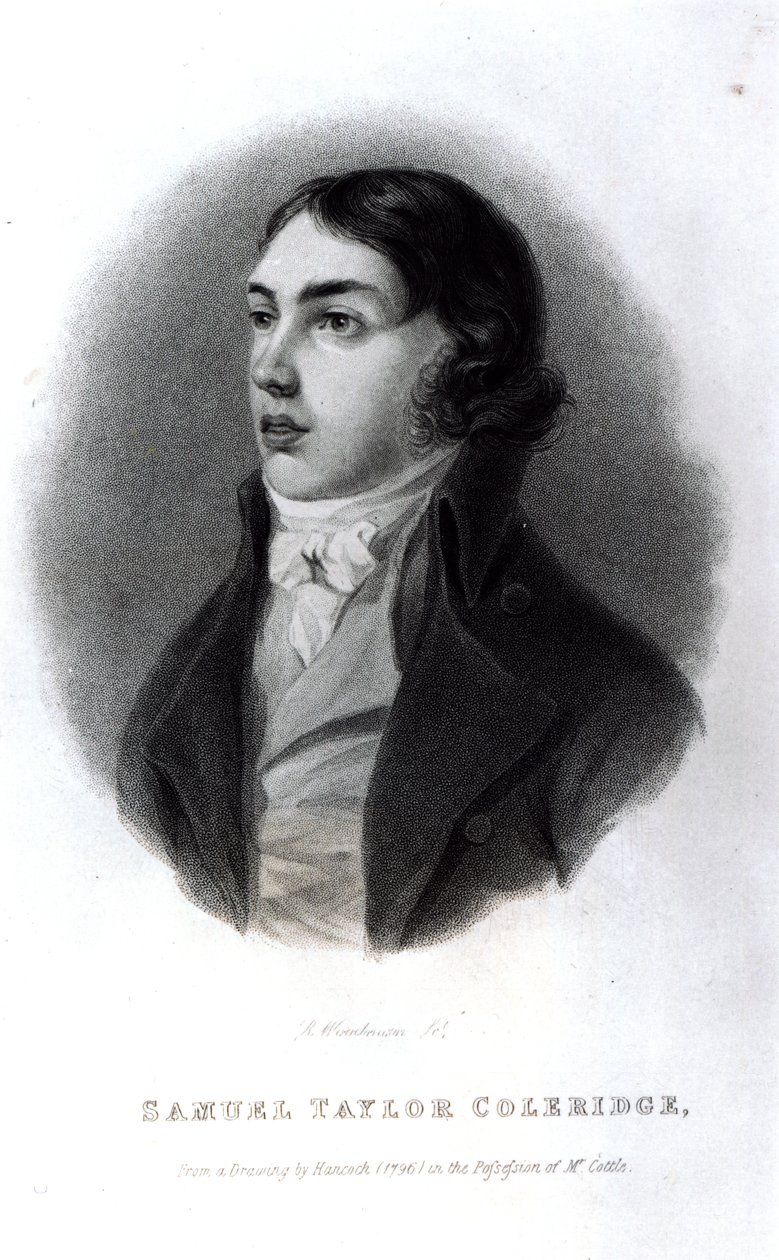 Samuel Taylor Coleridge (1772-1834) fiatal férfi portréja alkotó: Robert Hancock