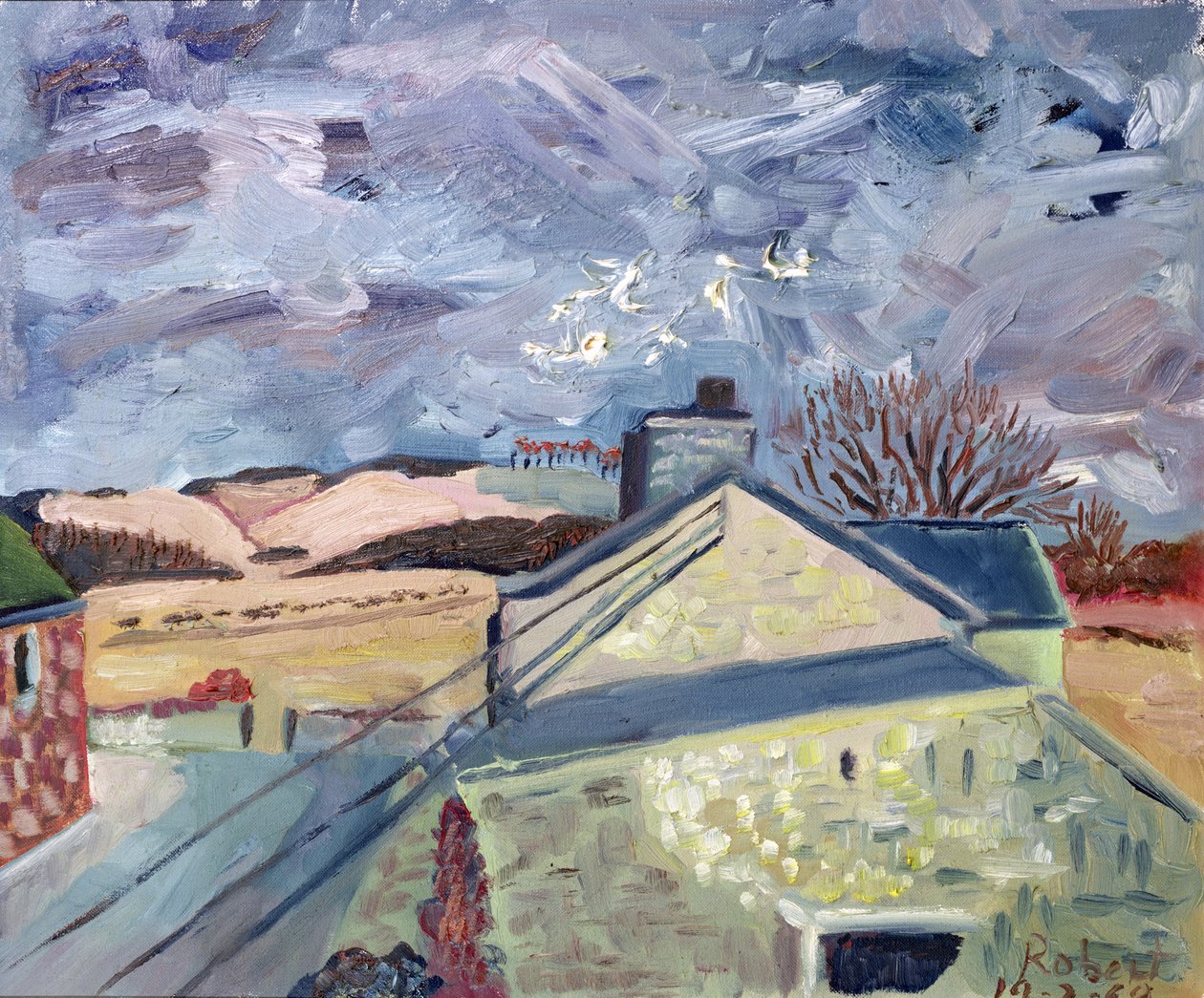 Galambok a High Barns-ban, 1998 alkotó: Robert Hobhouse