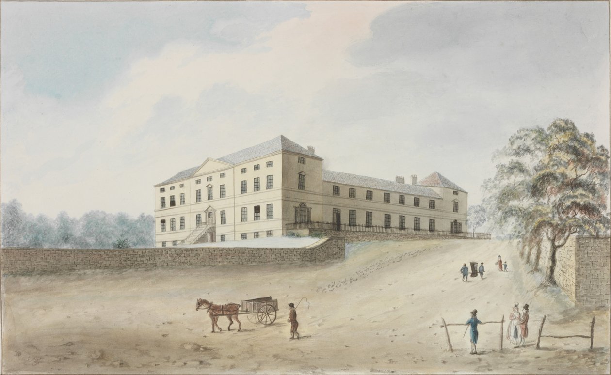 The General Infirmary, Newcastle upon Tyne (ceruza és WC papíron) alkotó: Robert Johnson