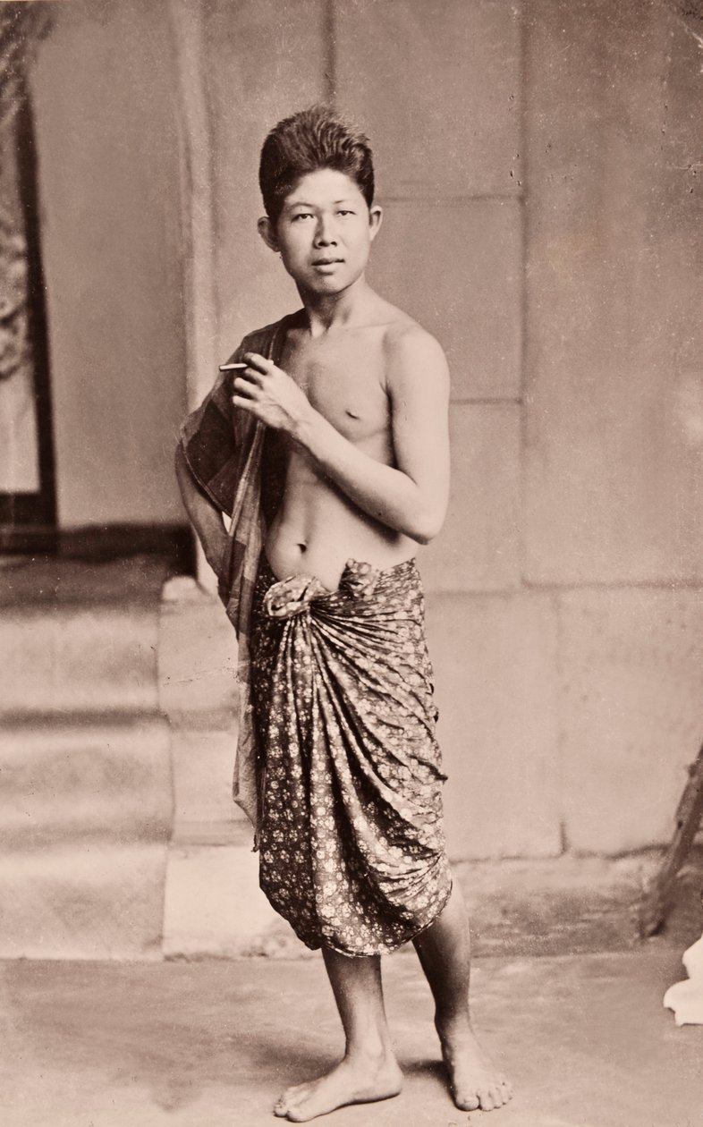 Egy sziámi férfi, 1890 körül alkotó: Robert Lenz