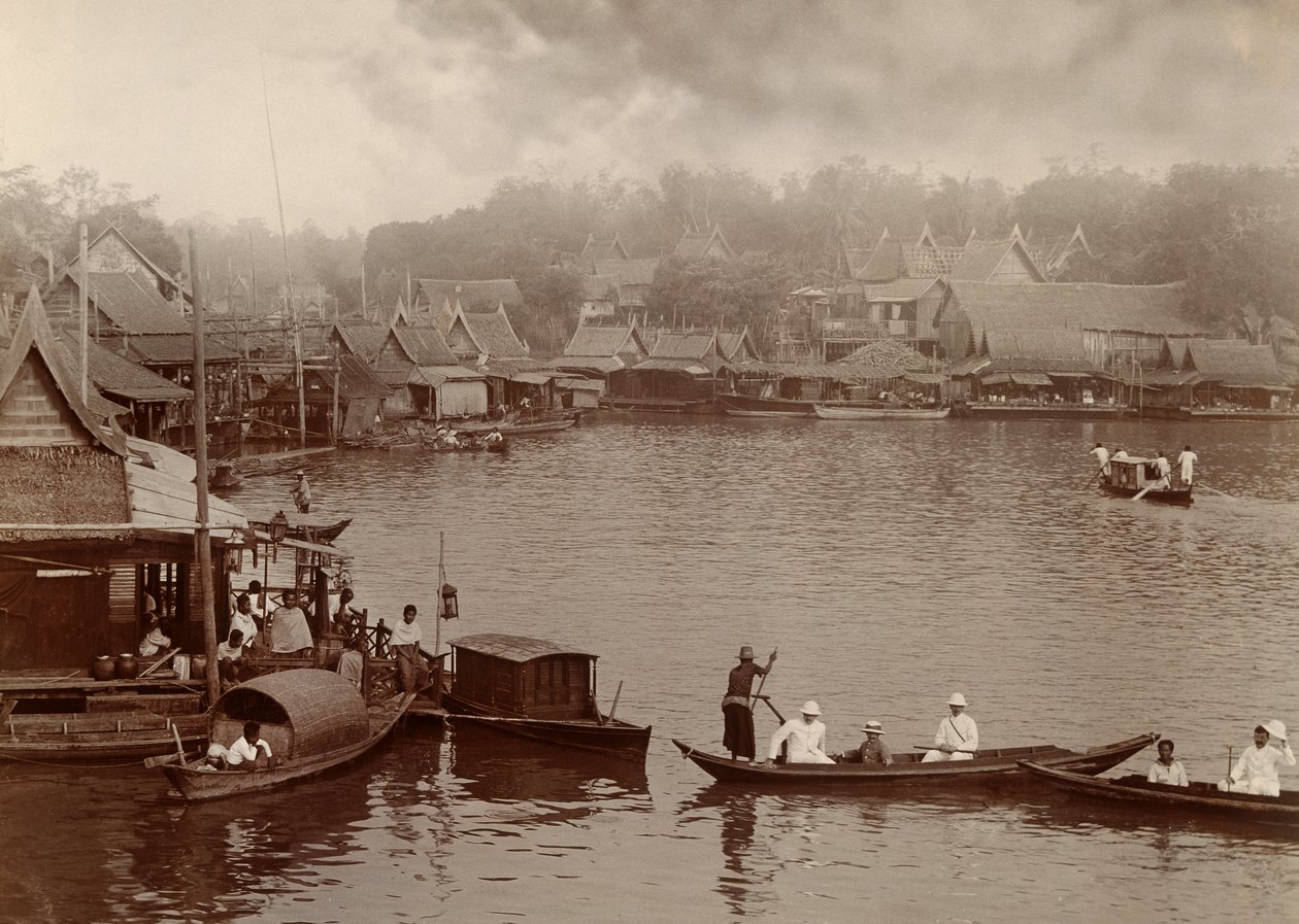 Chao Freya folyó, 1890 alkotó: Robert Lenz