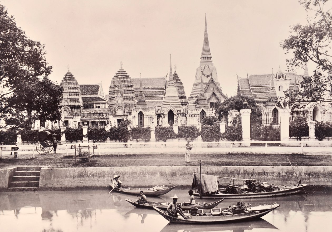 Kilátás egy csatornára Bangkokban, 1890 körül alkotó: Robert Lenz