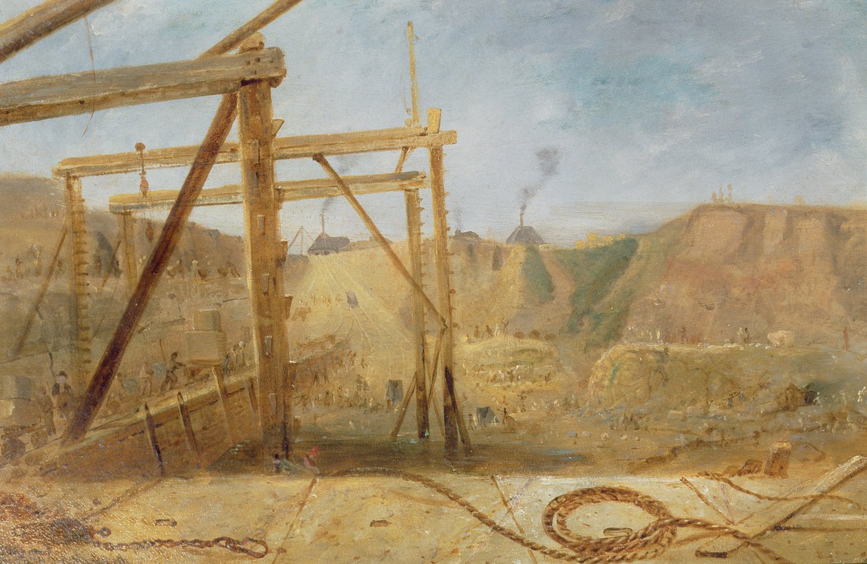 A belső kikötő felső mólója befelé néz, 1829. május alkotó: Robert Mackreth