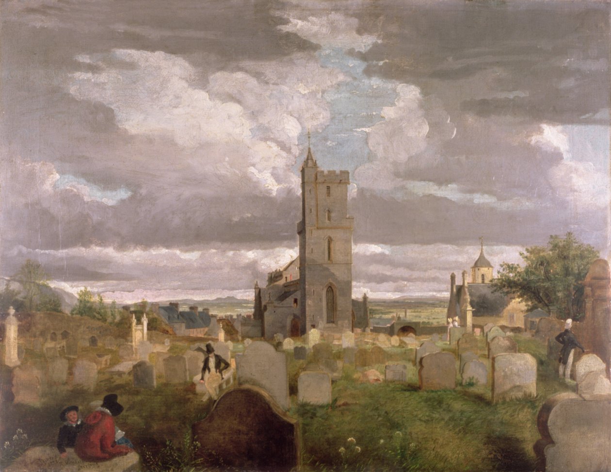 A régi templomkert, Stirling, 1835 alkotó: Robert Mitchell