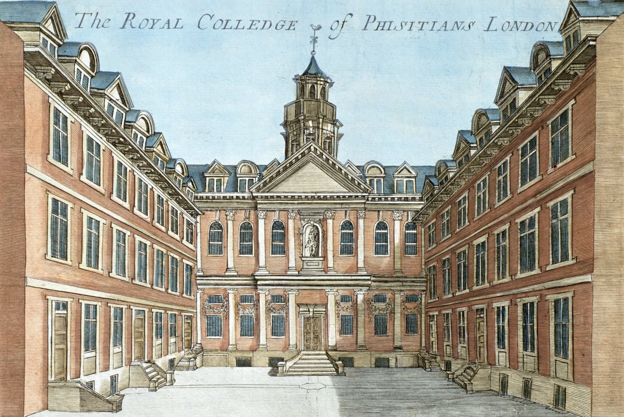 The Royal College of Physicians, „A Book of the Remarkable Places in and About London” című könyvből, 1700 körül alkotó: Robert Morden