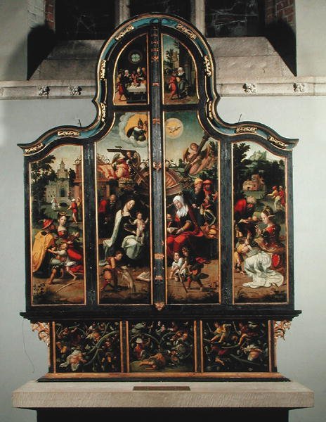 Orgona, 1540 körül (zárt ajtókkal) alkotó: Robert Moreau