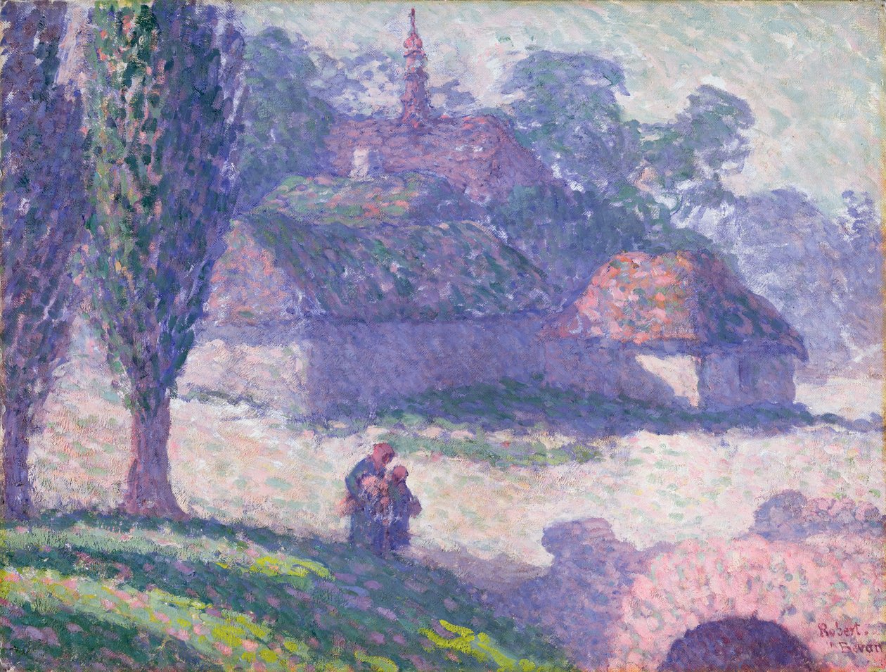 Mydlow Village, Lengyelország, 1907 alkotó: Robert Polhill Bevan