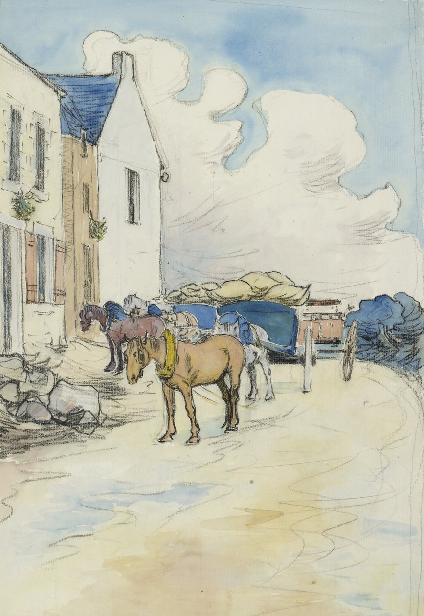A borbolt előtt (fekete kréta akvarellel) alkotó: Robert Polhill Bevan