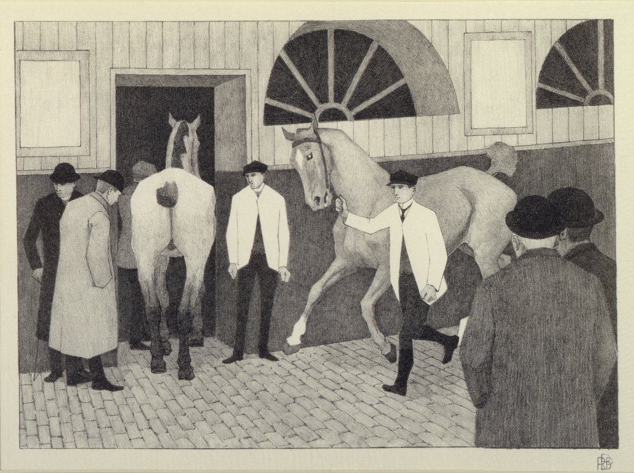 The Horse Mart (Barbican No. 1) 1920 alkotó: Robert Polhill Bevan