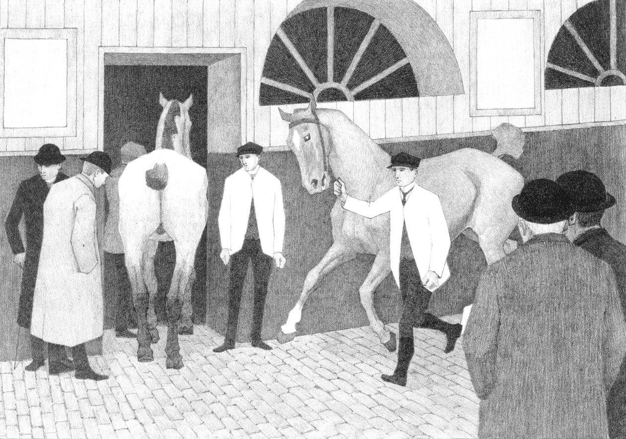 The Horse Mart (Barbican No.1) 1920 alkotó: Robert Polhill Bevan
