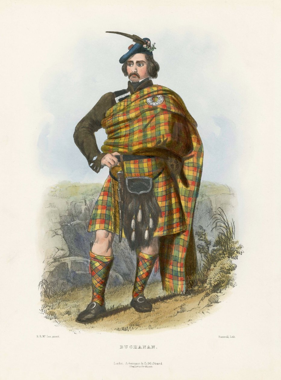 Buchanan, The Clans of the Scottish Highlands, pub.1845 alkotó: Robert Ronald McIan