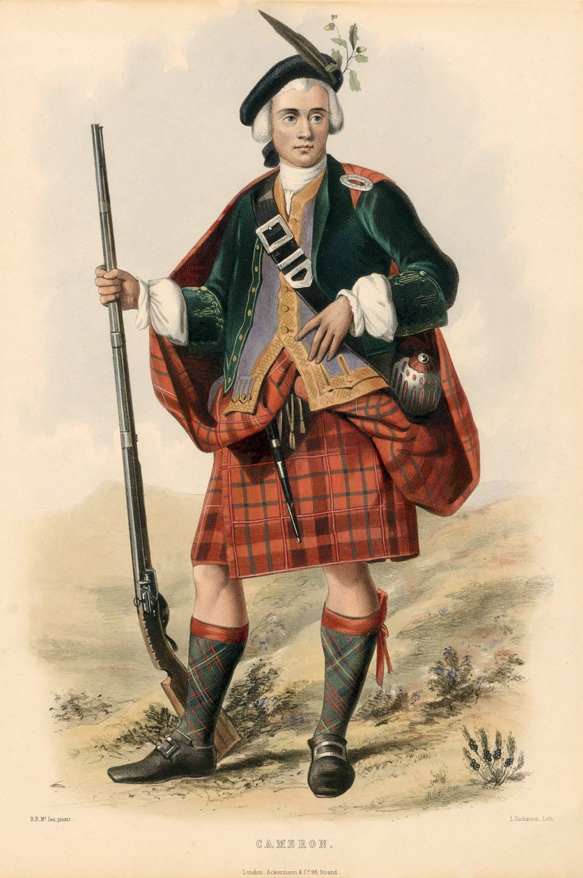 Cameron, a Skót Felföld klánjaiból, pub.1845 alkotó: Robert Ronald McIan
