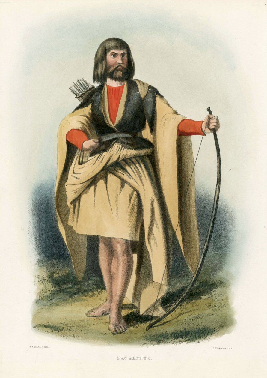 Mac Arthur, a Skót Felföld klánjaiból, pub.1845 alkotó: Robert Ronald McIan