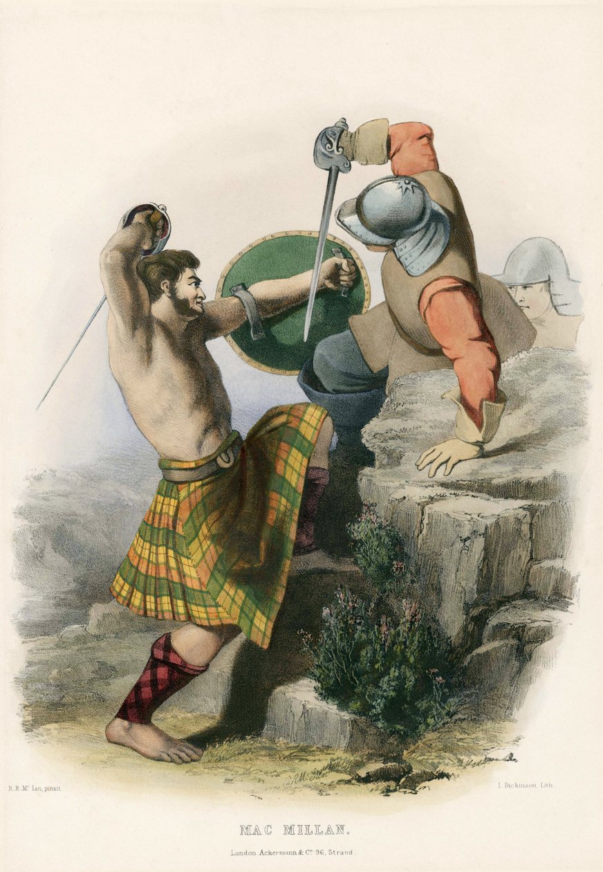 Mac Millan, a Skót Felföld klánjaiból, pub.1845 alkotó: Robert Ronald McIan