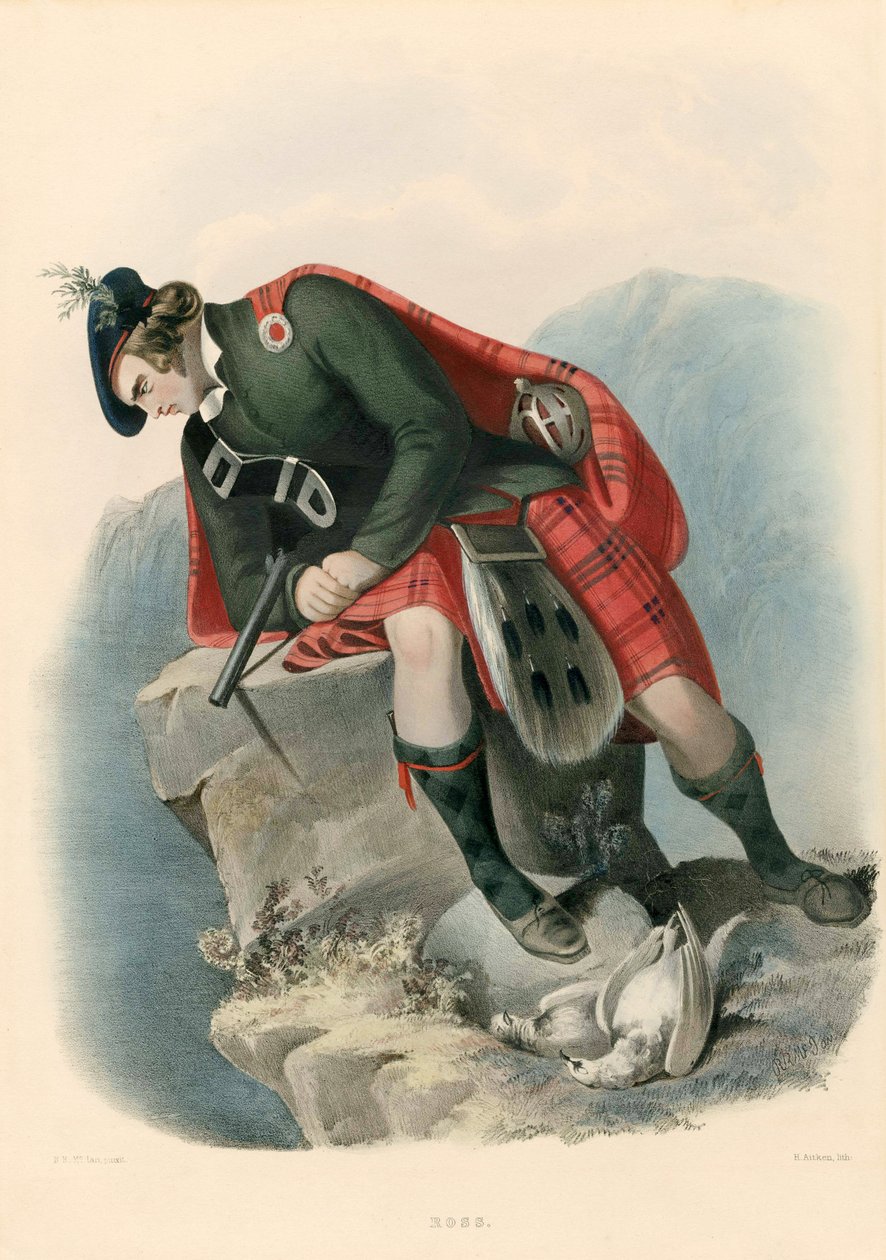 Ross, The Clans of the Scottish Highlands, pub.1845 alkotó: Robert Ronald McIan