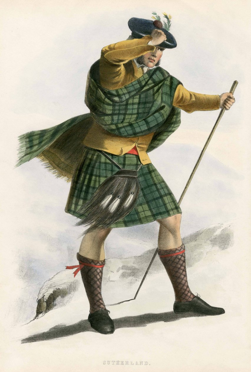 Sutherland, The Clans of the Scottish Highlands, pub.1845 alkotó: Robert Ronald McIan