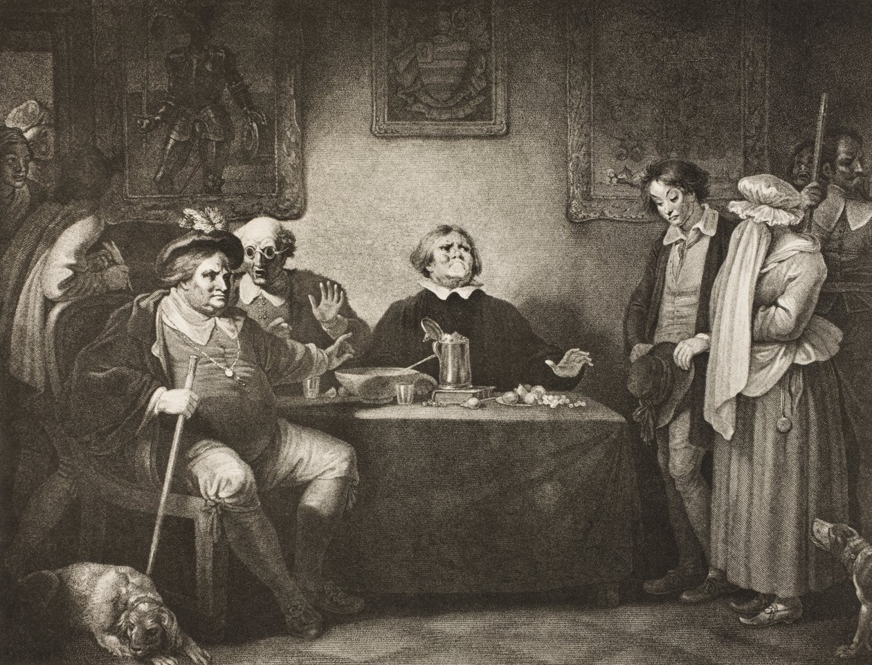 Az ember hét kora, Ötödik kor, II. felvonás, VII. jelenet, az „As You Like It”-ből, a Boydell Shakespeare Galériából, 19. század végén jelent meg alkotó: Robert Smirke