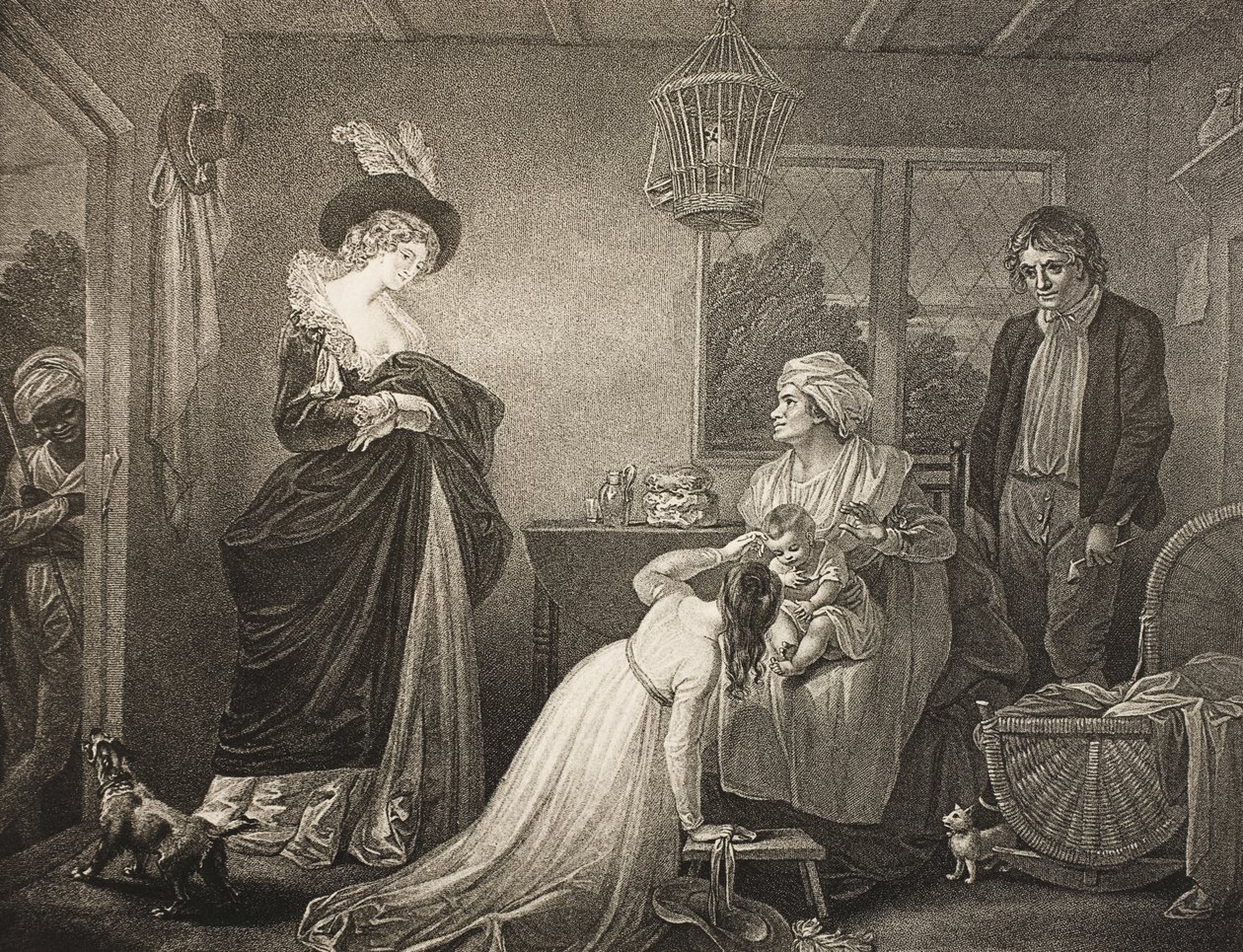 Az ember hét kora, Első kor, II. felvonás, VII. jelenet, az „As You Like It”-ből, a Boydell Shakespeare Galériából, 19. század végén jelent meg alkotó: Robert Smirke
