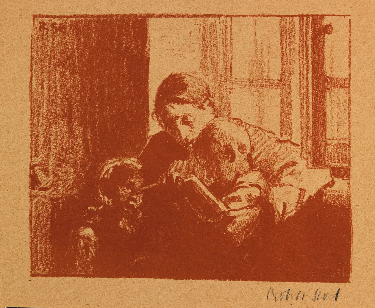 Anya és gyermekek alkotó: Robert Sterl