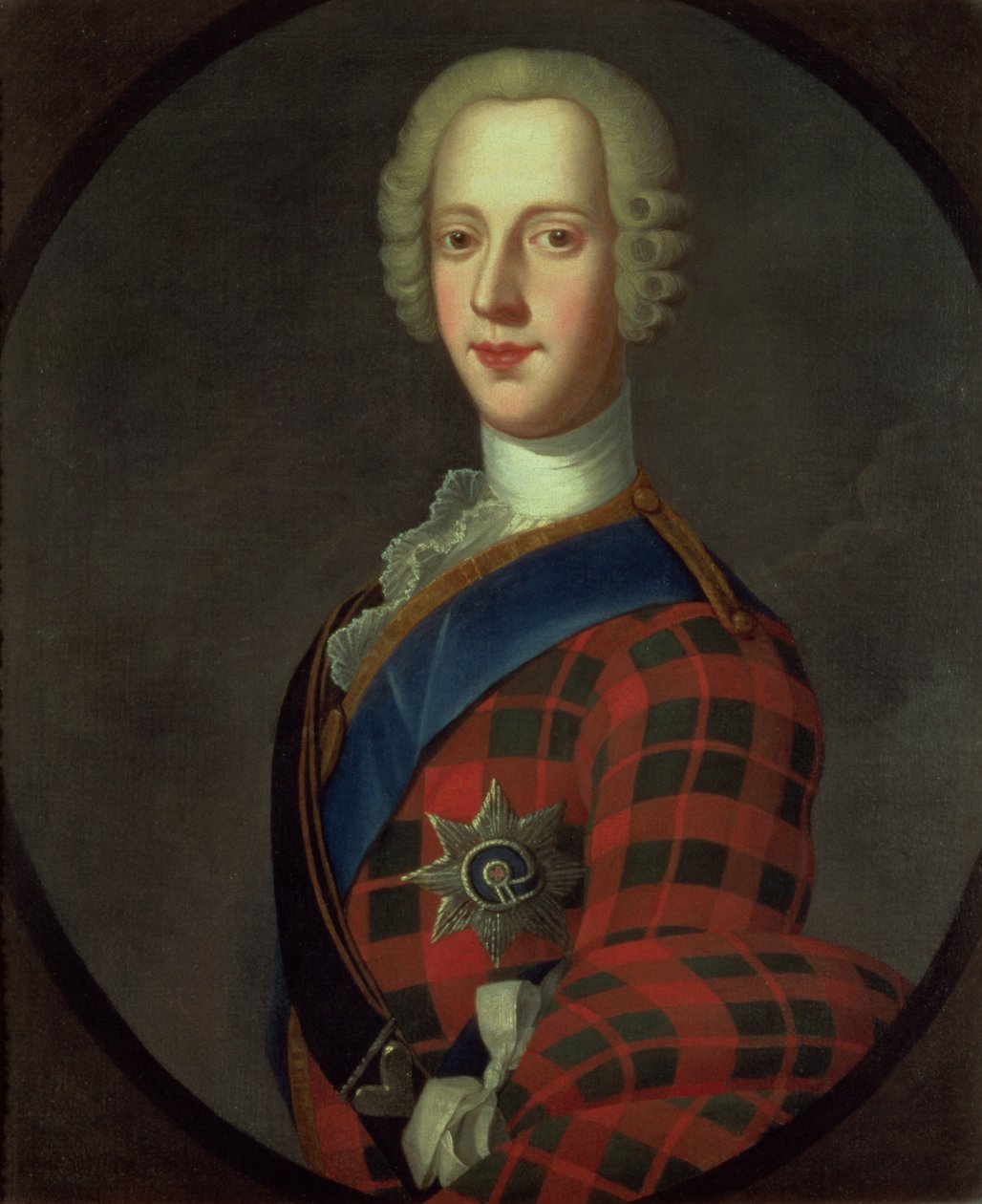 Charles Edward Stuart herceg (Bonnie Prince Charlie, 1720-88) alkotó: Robert Strange