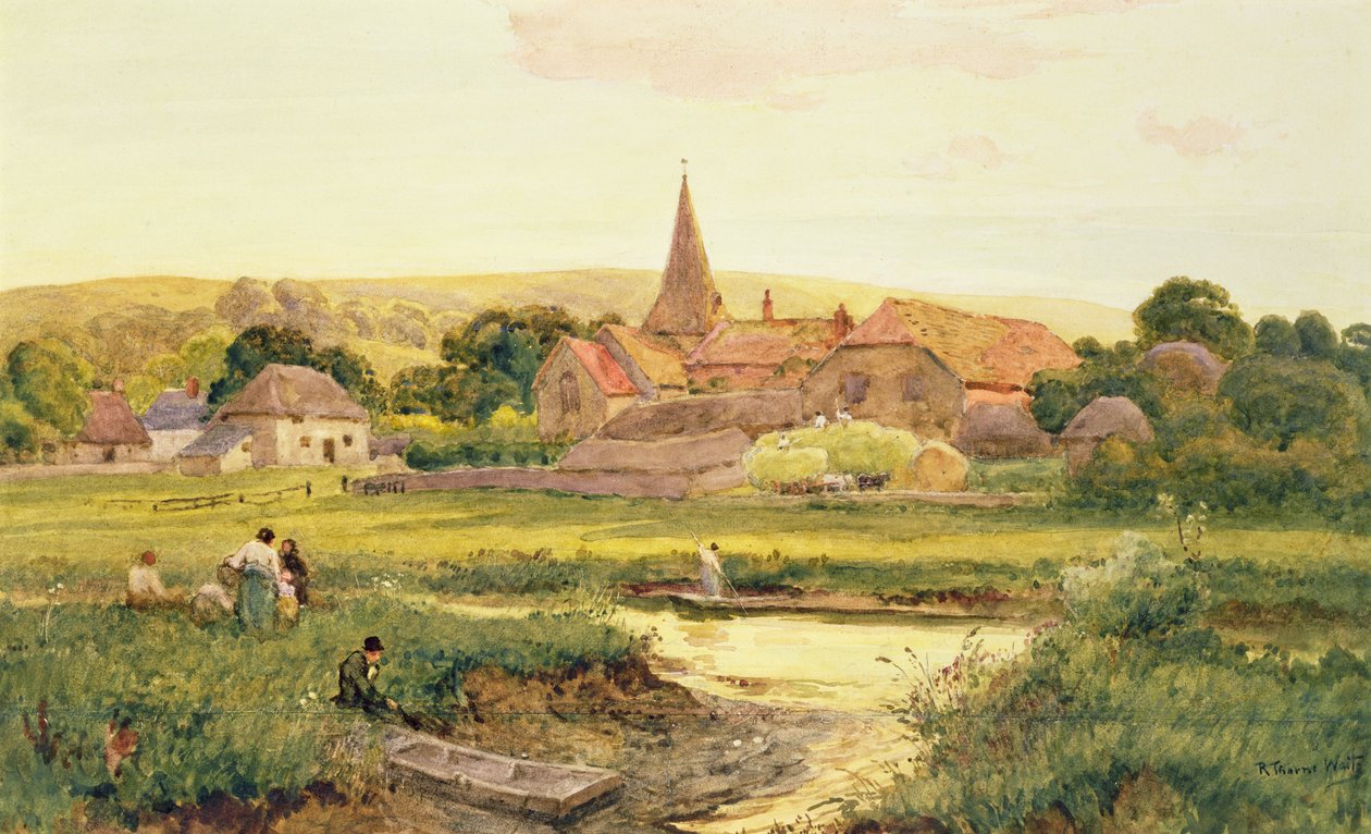 Haytime, Bury Village (wc) alkotó: Robert Thorne Waite