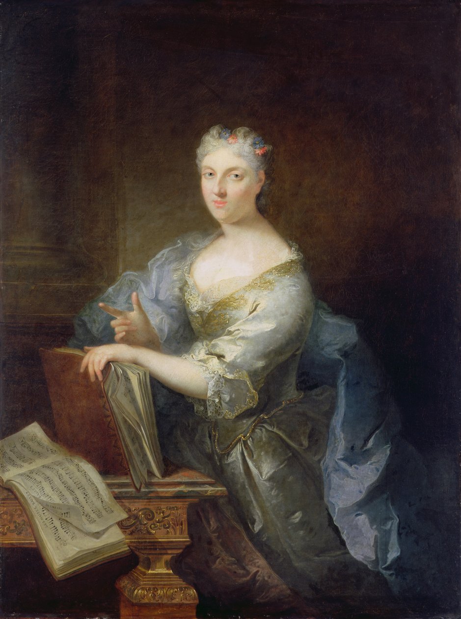 Marie-Louise Desmatins (1670-1708) énekesnő portréja alkotó: Robert Tournieres