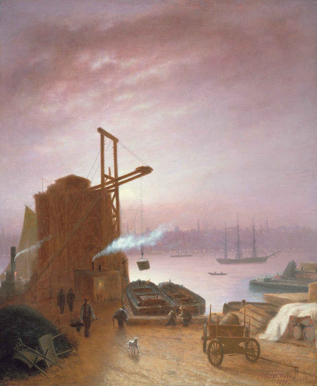 A Hudson folyó Hobokenből, 1878 alkotó: Robert Walter Weir