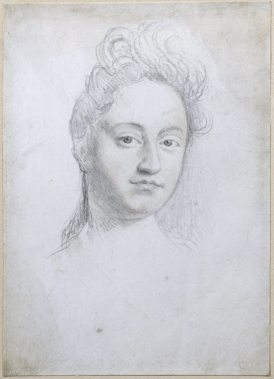Sarah Churchill, Marlborough hercegnőjének (1660-1744) portréja (ceruza pergamen) alkotó: Robert White