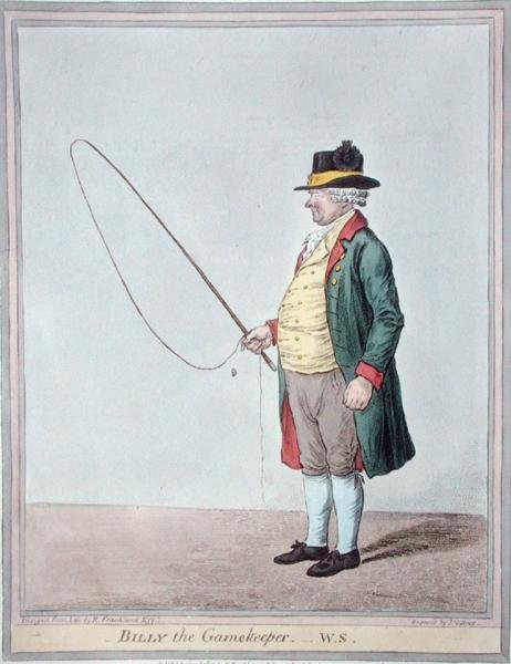 Billy, a vadőr, James Gillray (1756-1815) metszete, Hannah Humphrey adta ki 1810-ben (kézzel színezett metszet) alkotó: Robert (after) Frankland