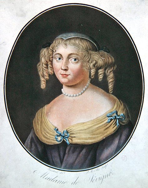 Madame de Sevigne portréja (színes litó) alkotó: Robert (after) Nanteuil