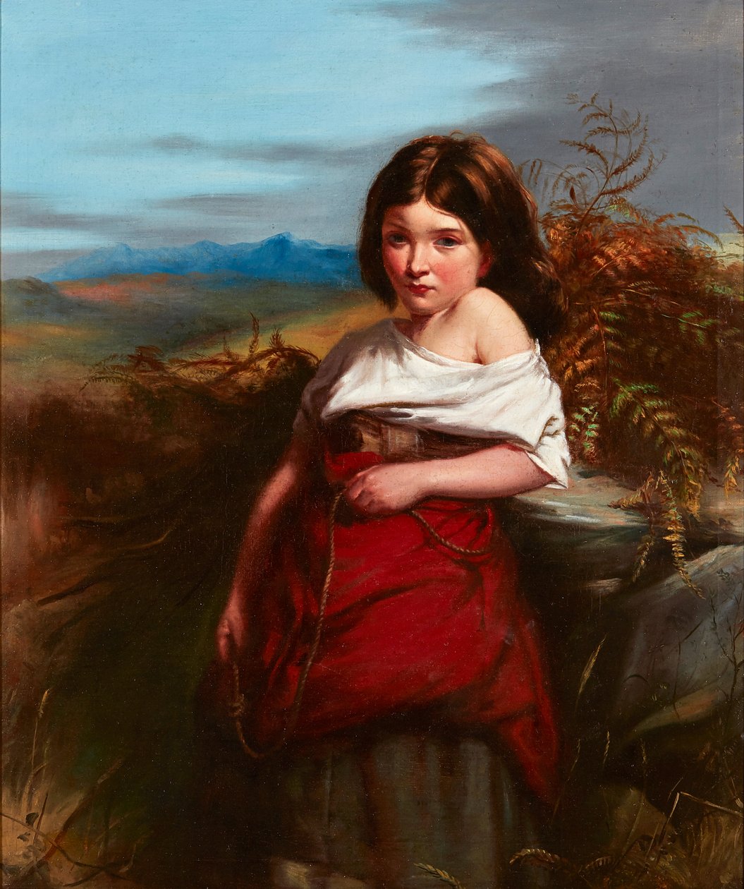 Páfránygyűjtő (olaj, vászon) alkotó: Robert (follower of) Herdman