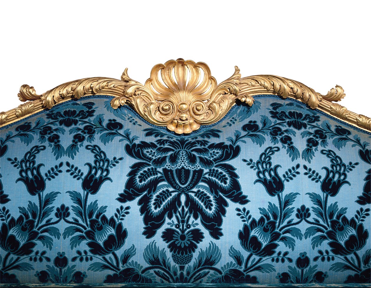 George III aranyozott fa kanapé alkotó: Robert Adam