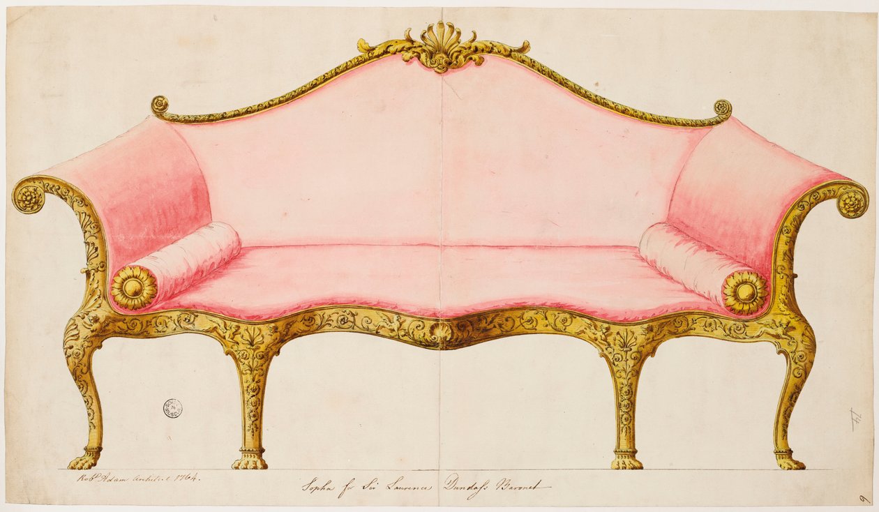 Kanapé Sir Lawrence Dundas számára alkotó: Robert Adam