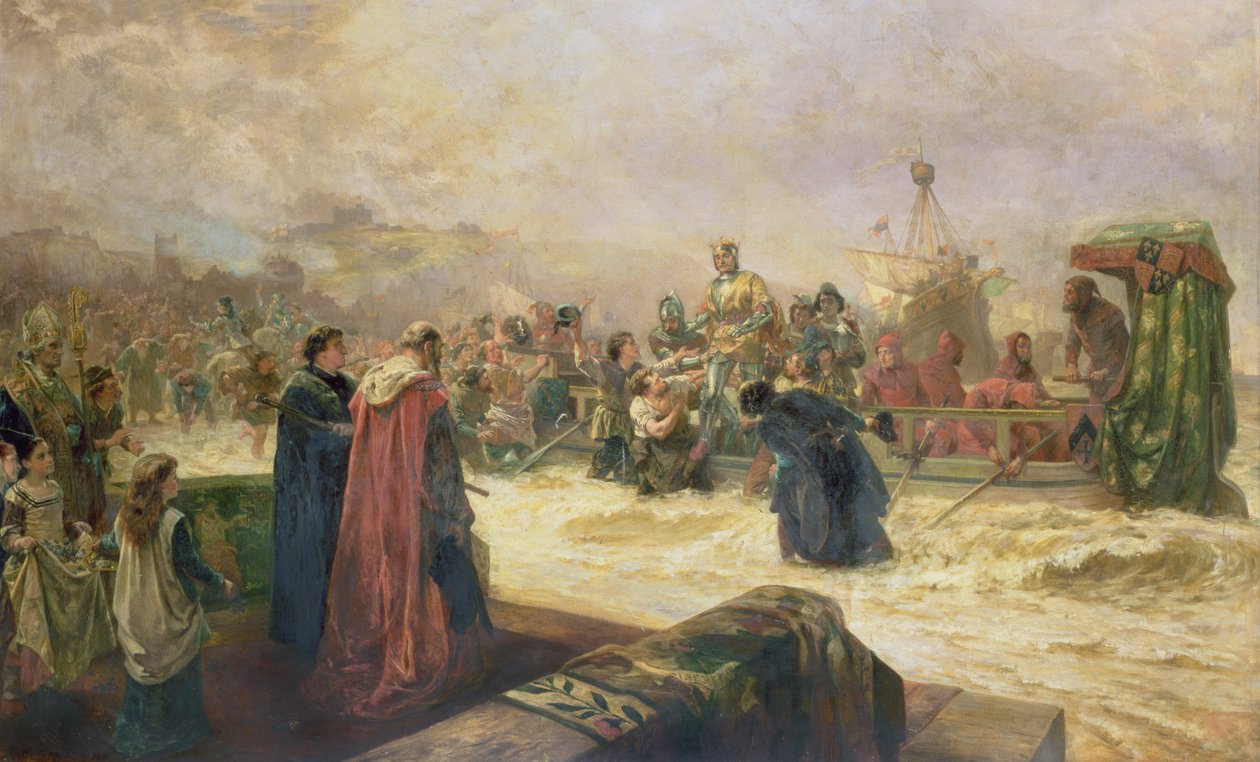 Anglia üdvözli Henry V alkotó: Robert Alexander Hillingford