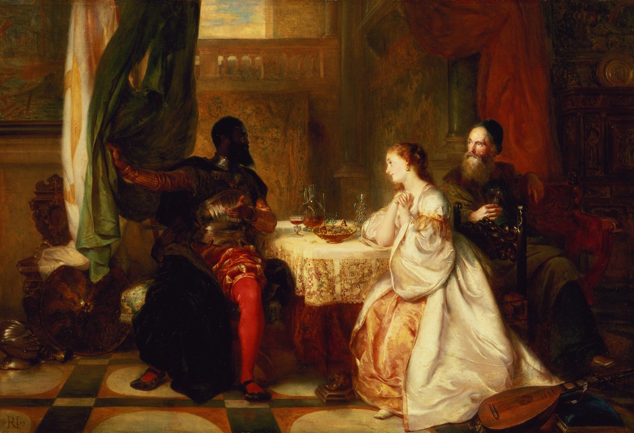 Othello kalandjairól Desdemonánál, 1869 alkotó: Robert Alexander Hillingford