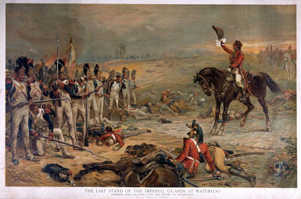 A császári gárda utolsó harca Waterloo-nál 1815-ben (kromolito) alkotó: Robert Alexander Hillingford