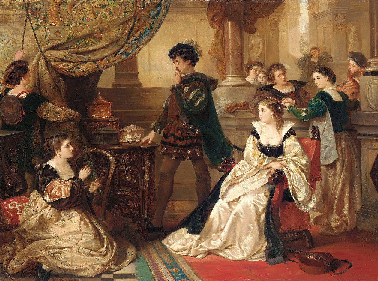 A három koporsó, A velencei kereskedő, III. felvonás, II. jelenet alkotó: Robert Alexander Hillingford