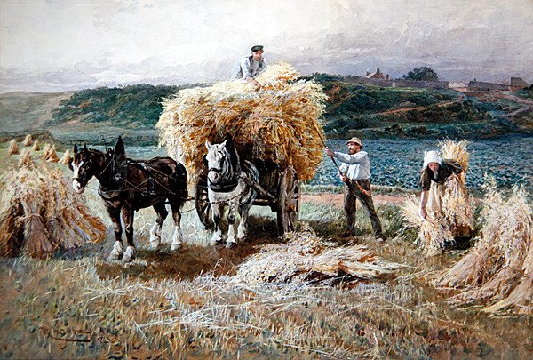 Széna kaszálása alkotó: Robert Anderson